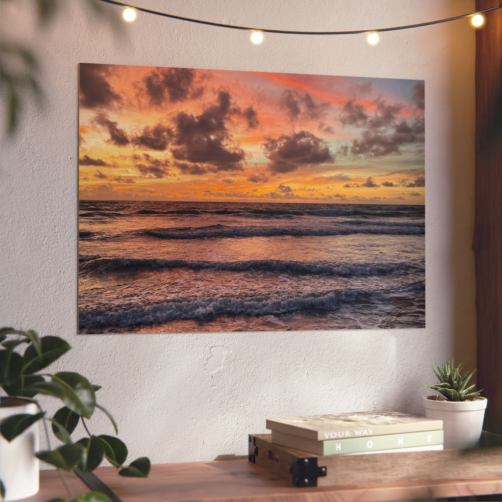 Aluminium Kunstdruck Sunrise Beach