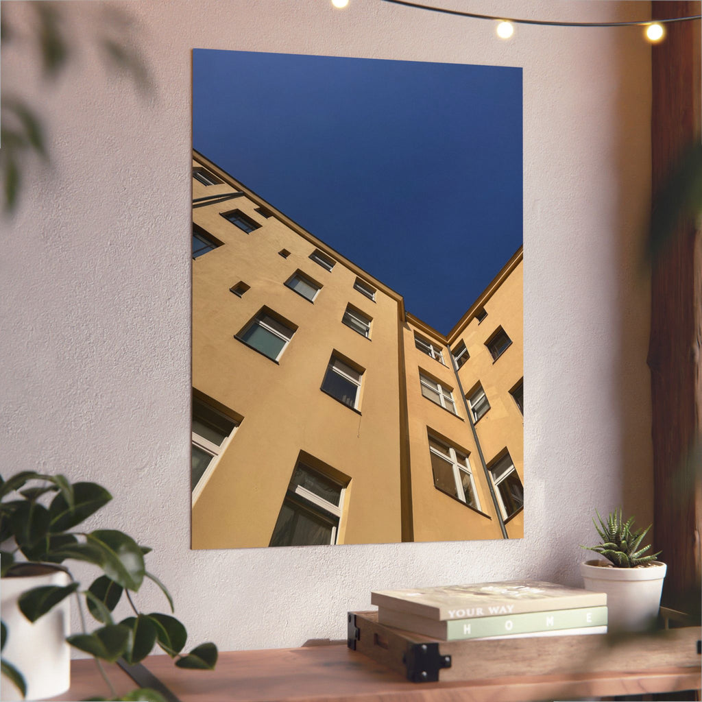 Aluminium Kunstdruck bluesky architecture