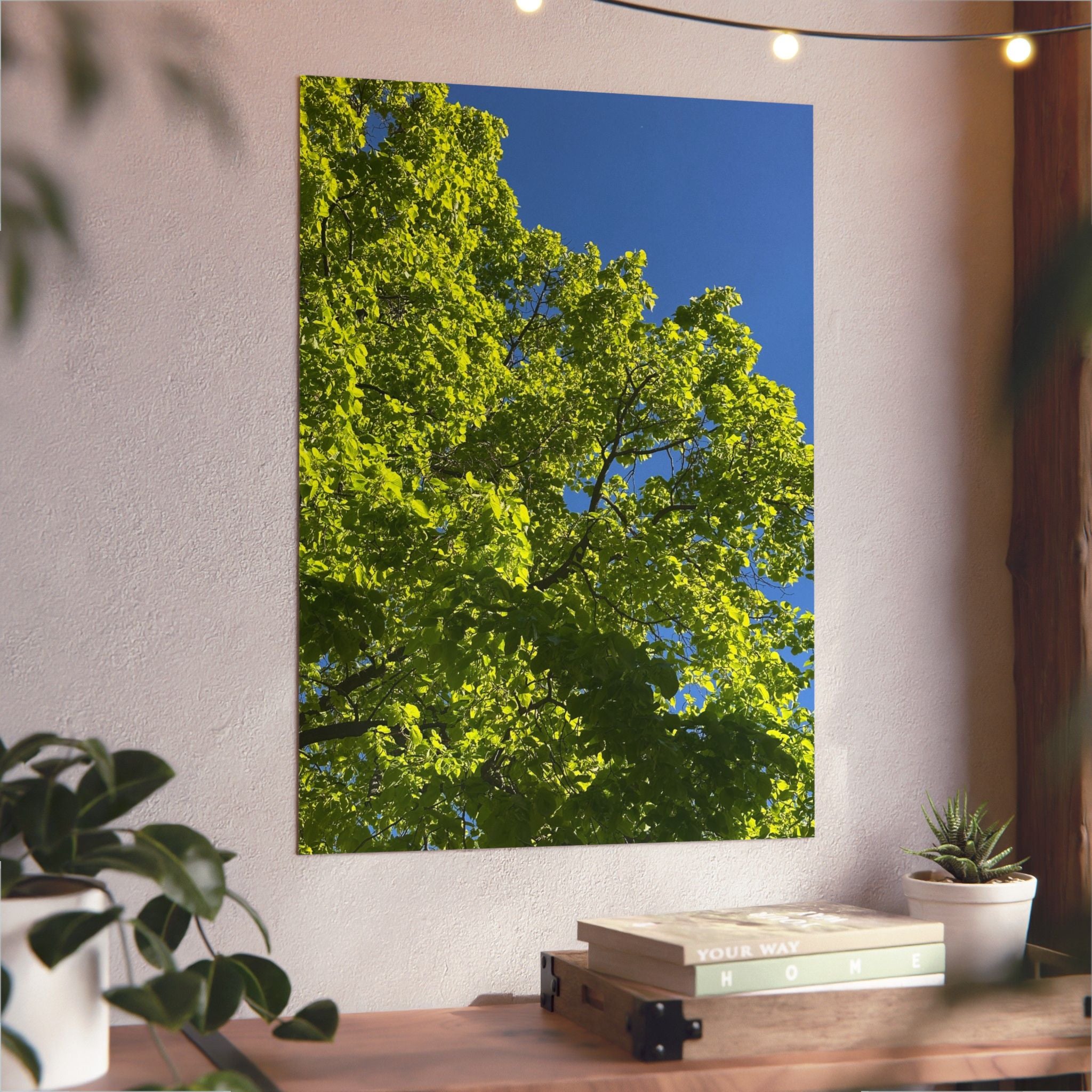 Aluminium Kunstdruck summertree bluesky