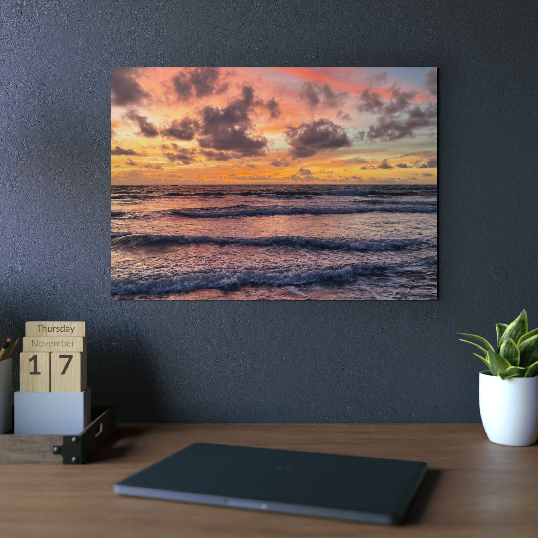 Aluminium Kunstdruck Sunrise Beach