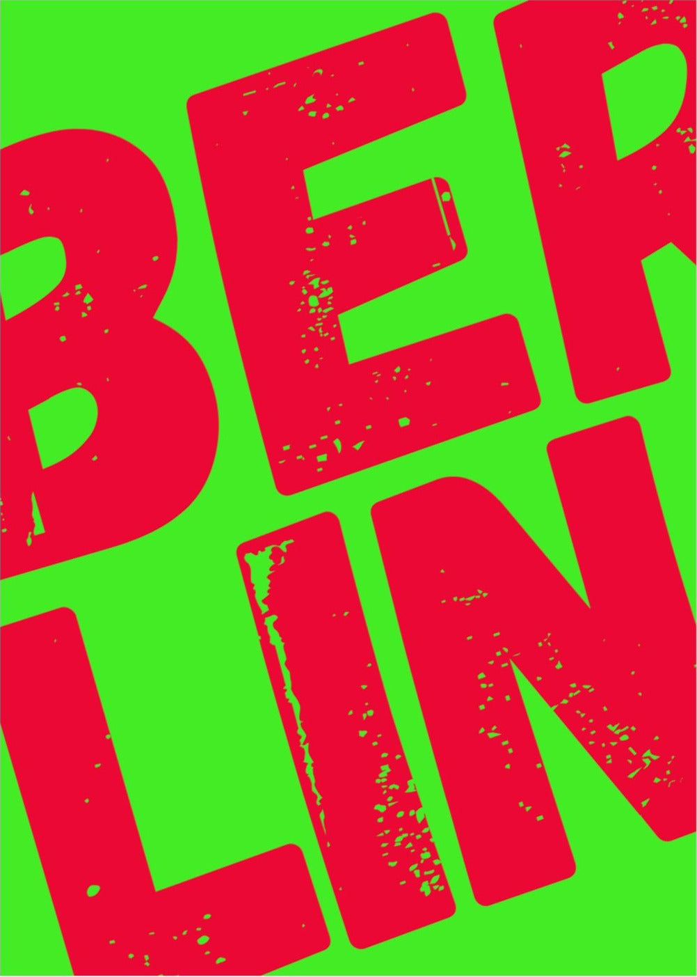 Gesamtansicht Aluminium Kunstdruck Schriftzug Berlin