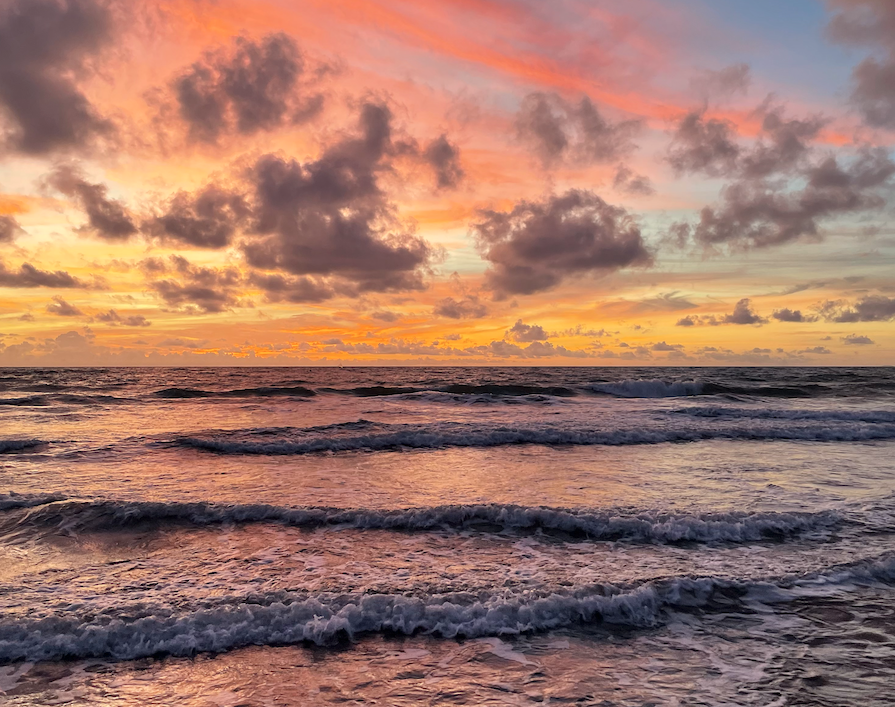 Aluminium Kunstdruck Sunrise Beach