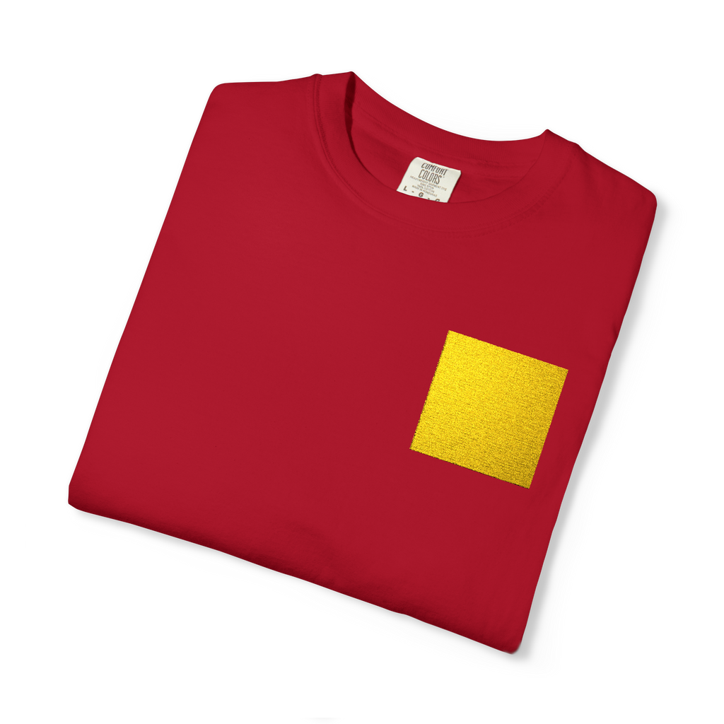 T-shirt red&yellow, minimalistisches Design