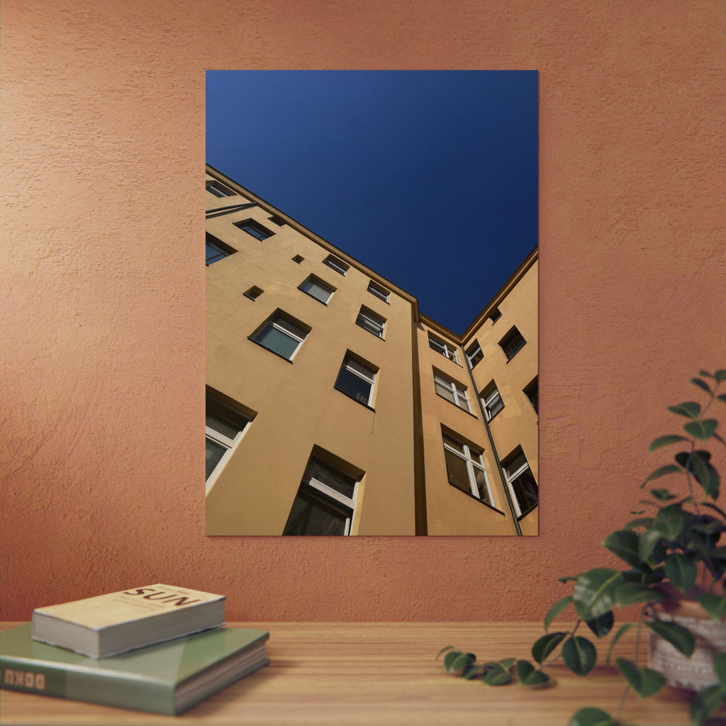 Aluminium Kunstdruck bluesky architecture