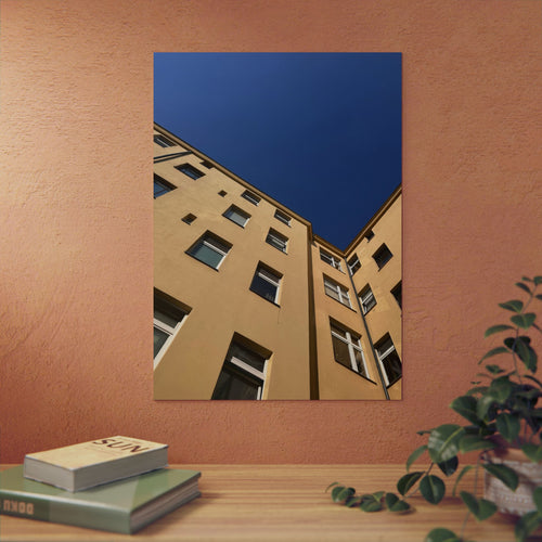 Aluminium Kunstdruck bluesky architecture