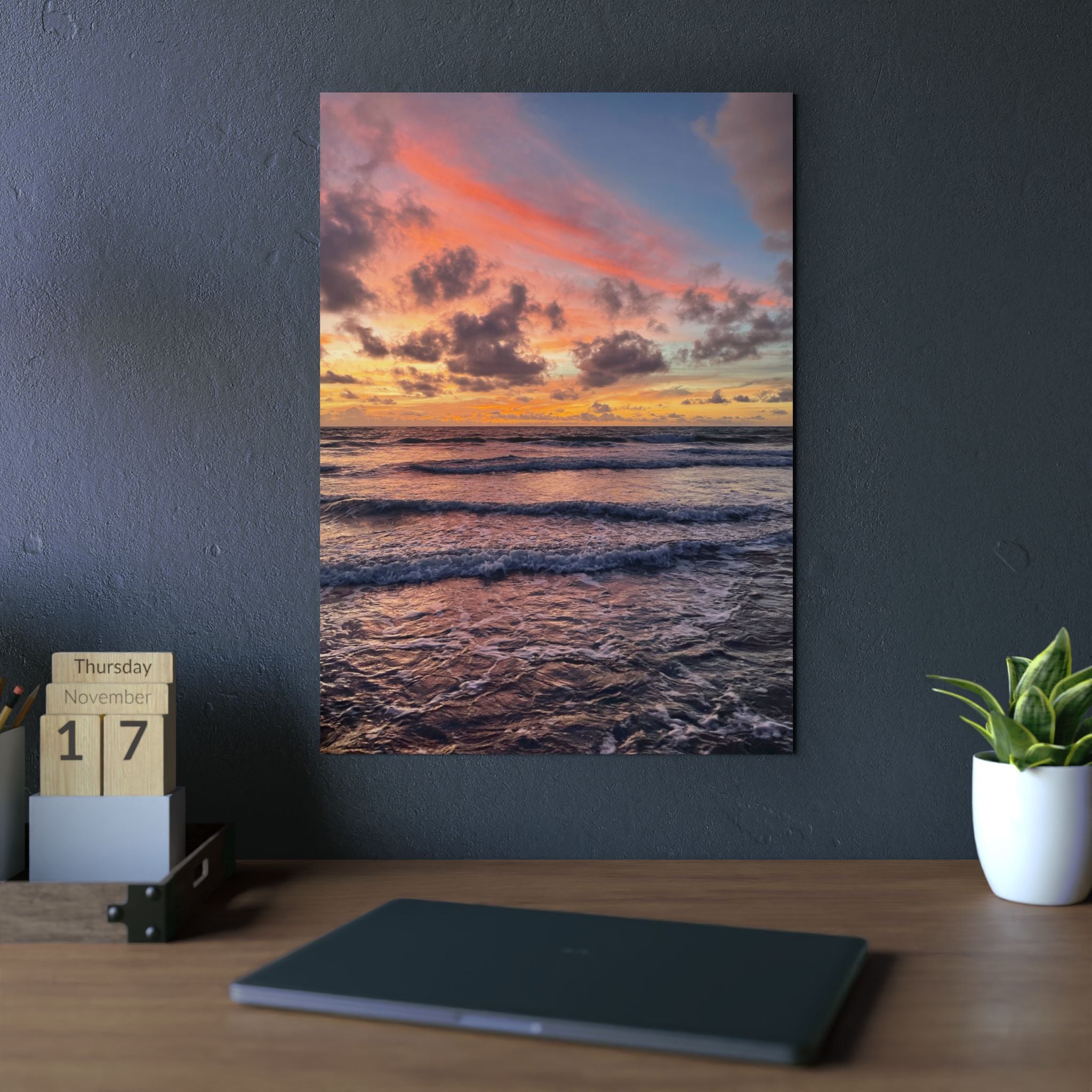 Aluminium Kunstdruck Sunrise Beach
