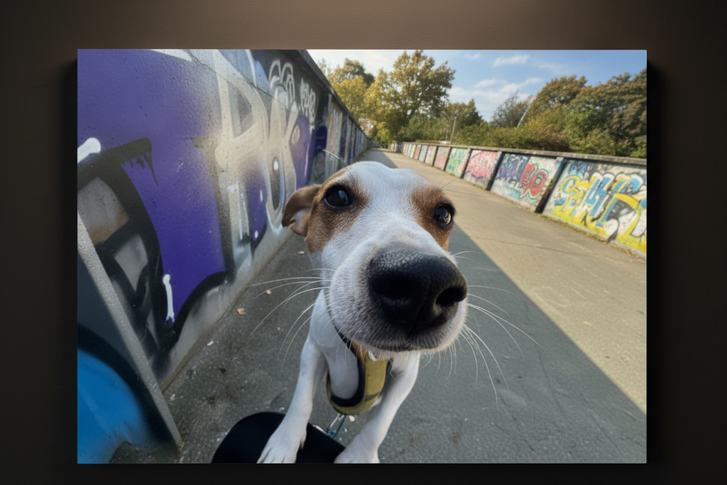 Playful Dog Close-Up