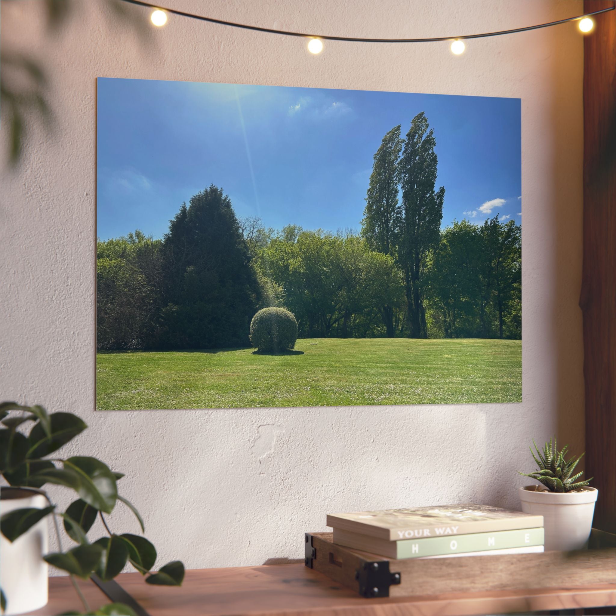 Aluminium Kunstdruck french garden