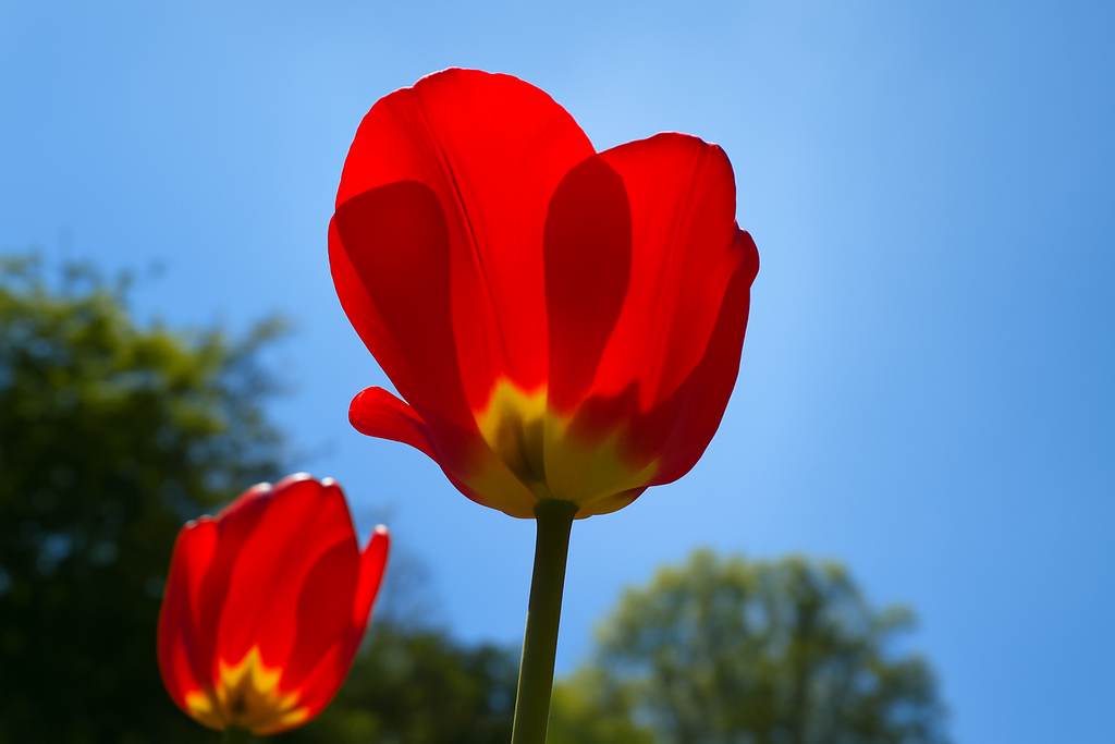 Flower and Sky Artwork - Reine Darstellung